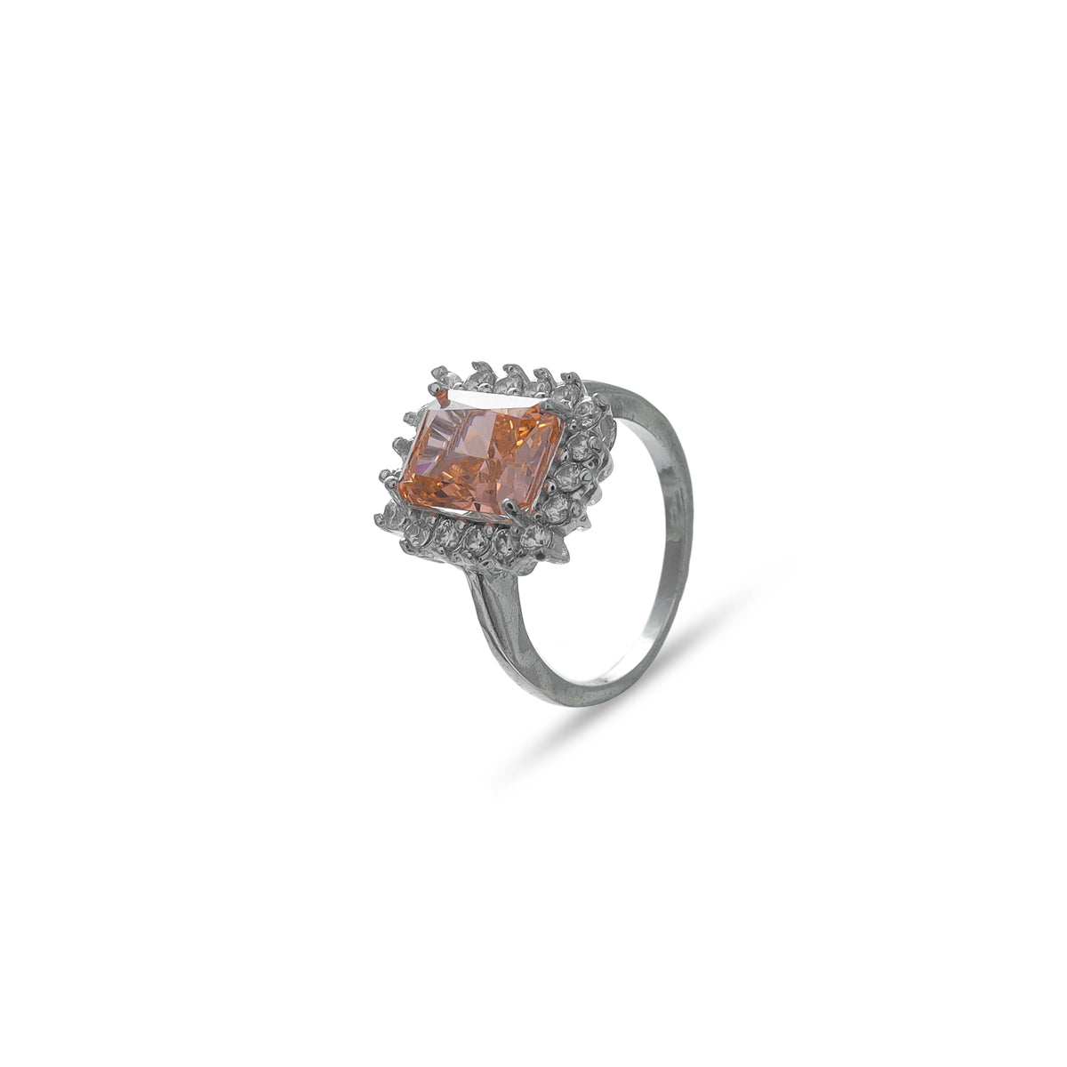 925 Silver Peach Radiance Ring - 925 sterling silver ring by Tassya Silver