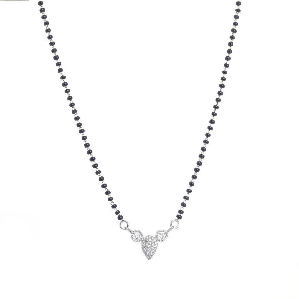 925 Silver Pear Shaped Mangalsutra - 925 sterling silver mangalsutra by Tassya Silver
