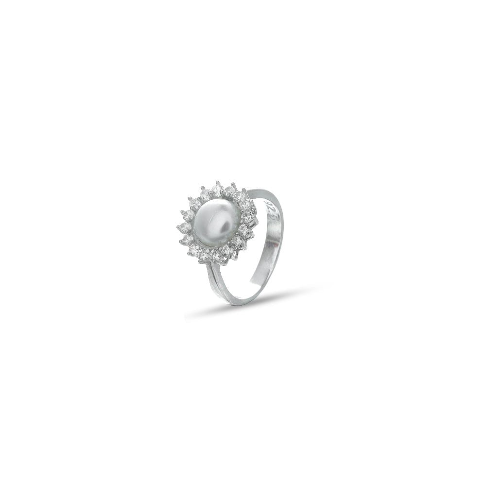 925 Silver Pearl Bloom Ring - 925 sterling silver ring by Tassya Silver
