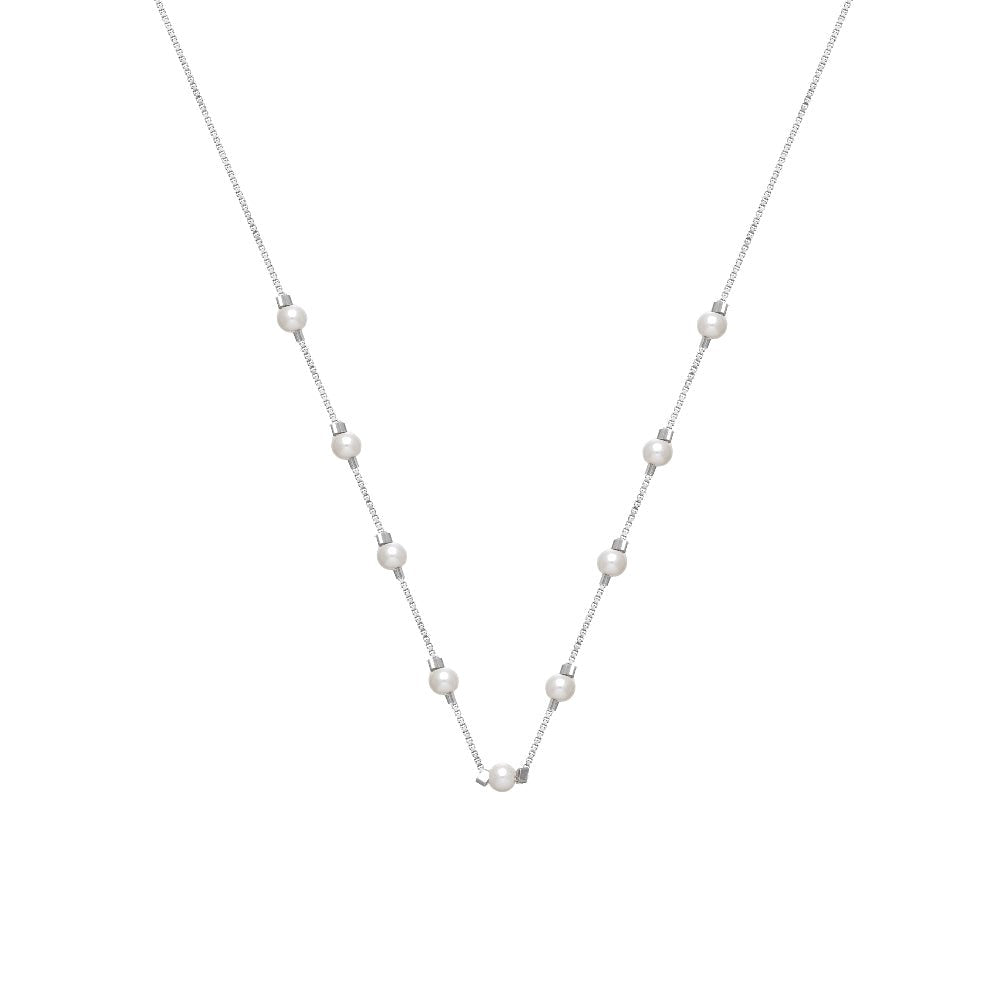 925 Silver Pearl Dusk Chain Pendant - 925 sterling silver pendant by Tassya Silver