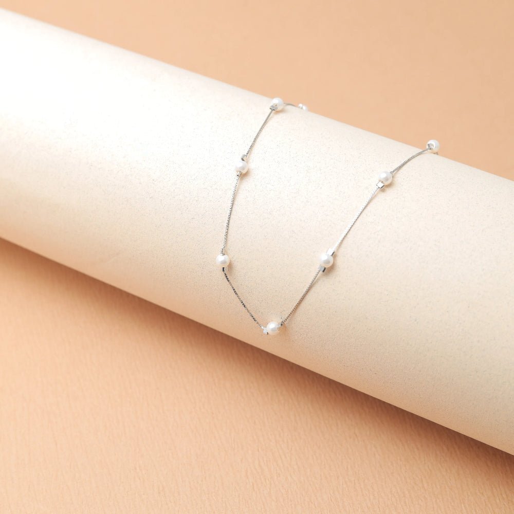 925 Silver Pearl Dusk Chain Pendant - 925 sterling silver pendant by Tassya Silver