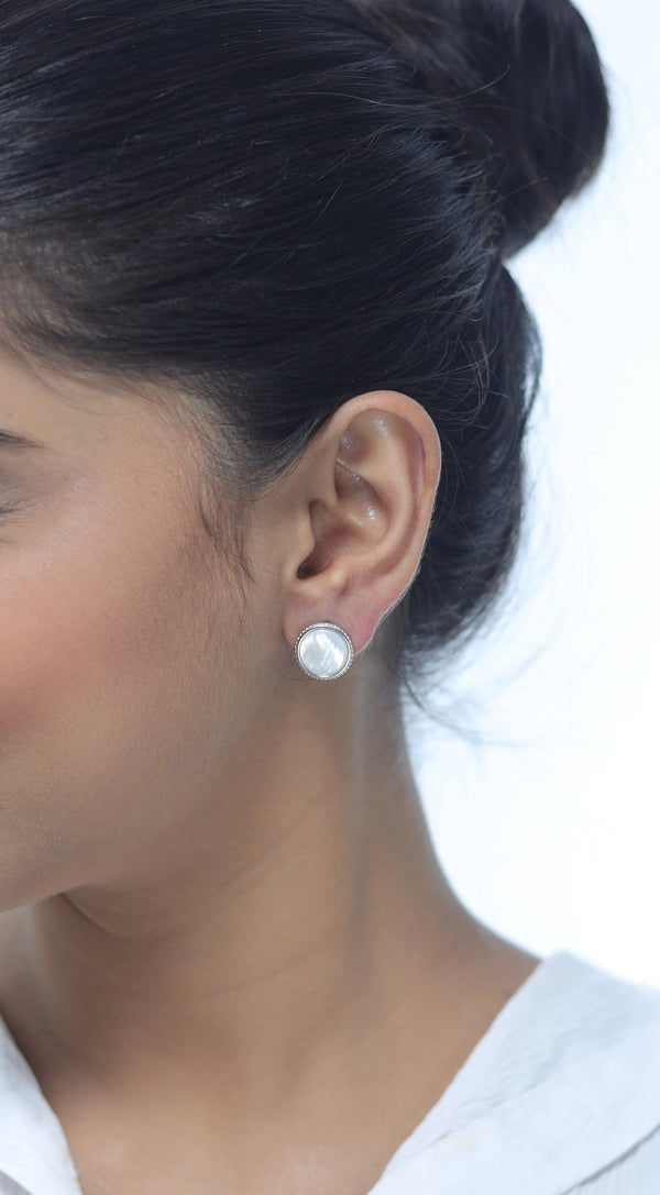 925 Silver Pearl Earrings