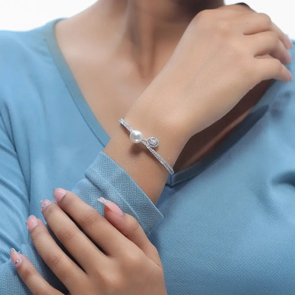 925 Silver Pearl Grace Cuff