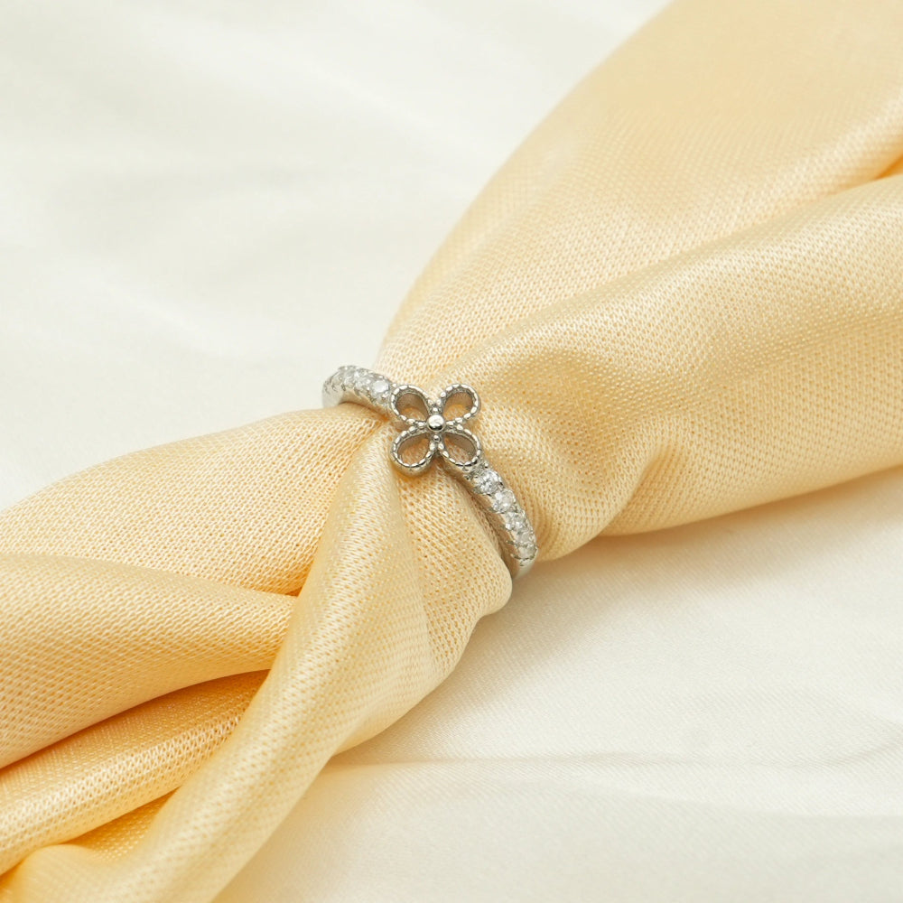 925 Silver Petal Whirl Ring - 925 sterling silver ring by Tassya Silver