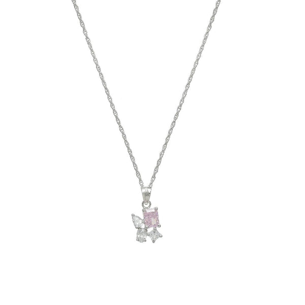 925 Silver Pink Blossom Pendant