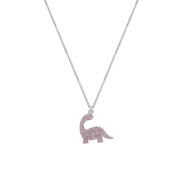 925 Silver Pink Dino Spark Pendant