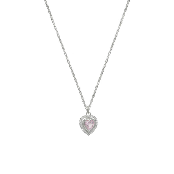 925 Silver Pink Heart Pendant