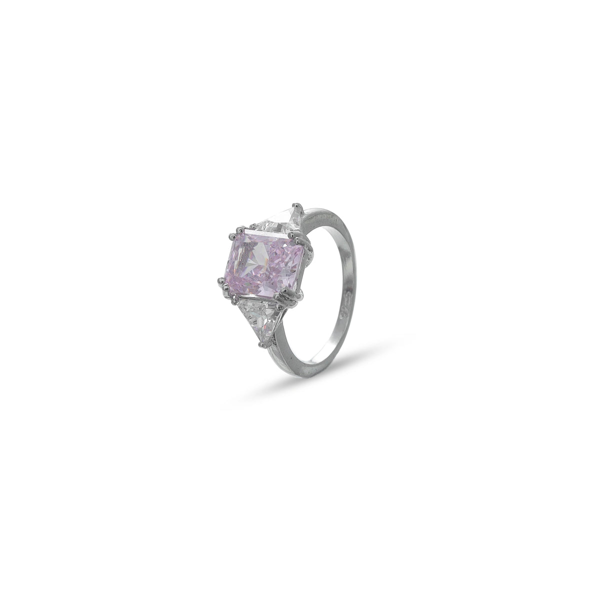 925 Silver Princess Pink Ring - 925 sterling silver ring by Tassya Silver