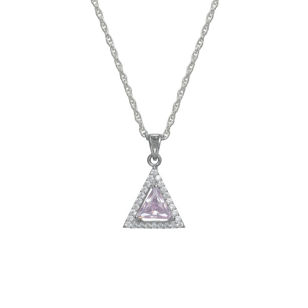 925 Silver Prism Blush Pendant