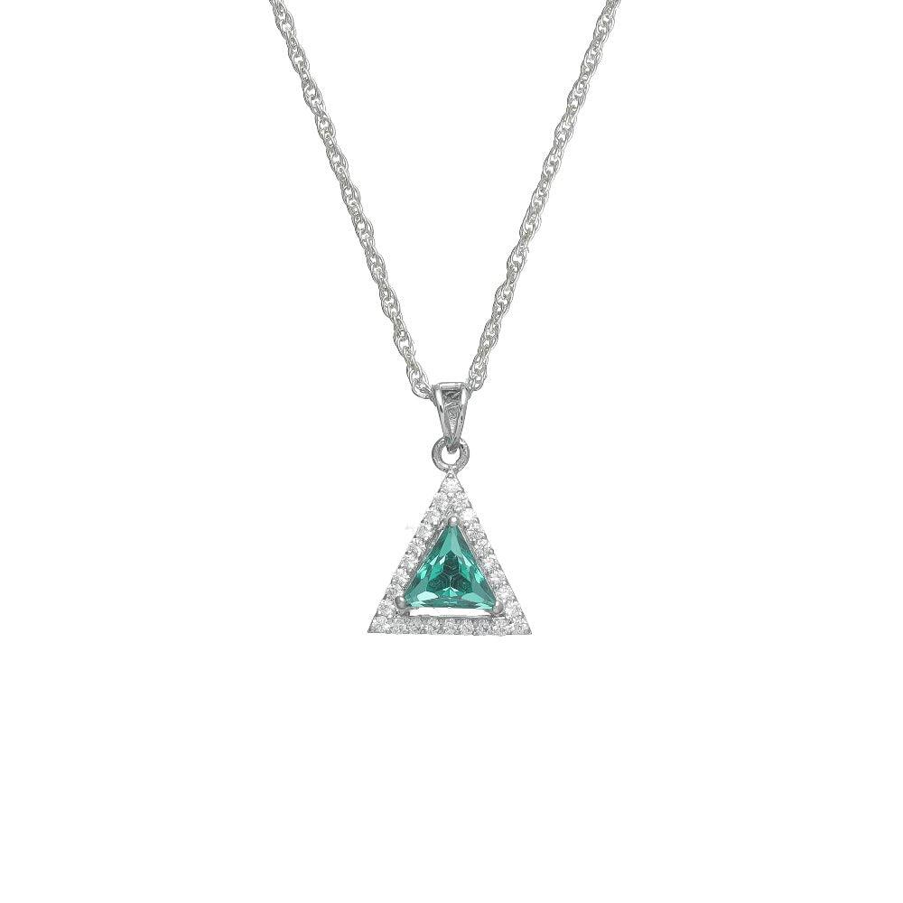 925 Silver Prism Spark Pendant - 925 sterling silver pendant by Tassya Silver
