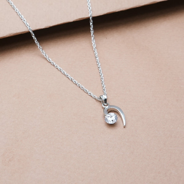 925 Silver Radiance Curve Pendant
