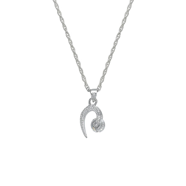 925 Silver Radiance Curve Pendant