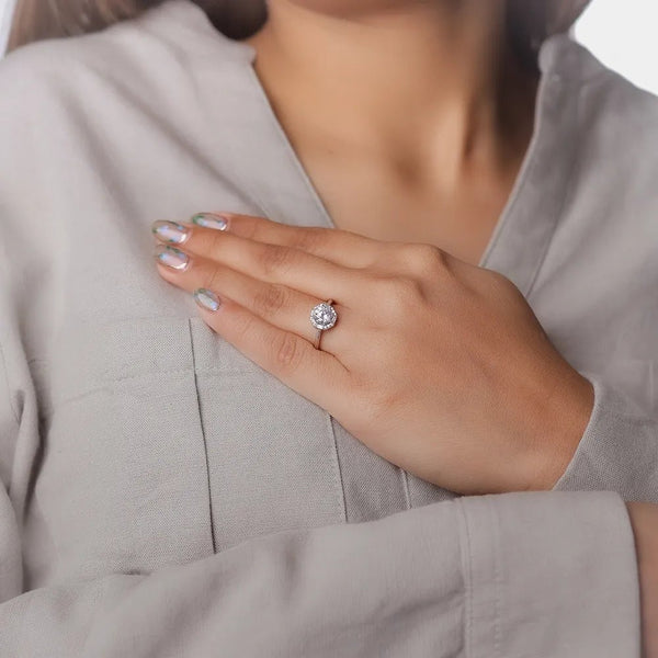 925 Silver Radiant Hexa Ring