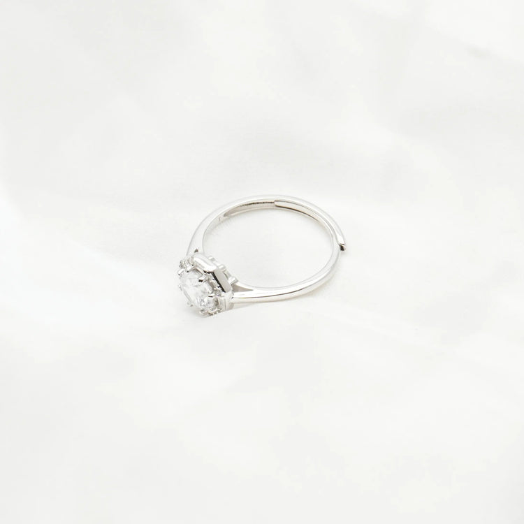 925 Silver Radiant Hexa Ring - 925 sterling silver ring by Tassya Silver