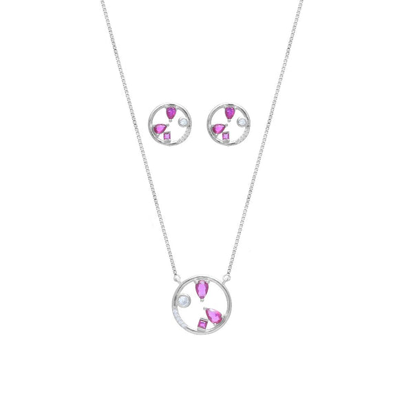 925 Silver Rosé Orbit Chain pendant top