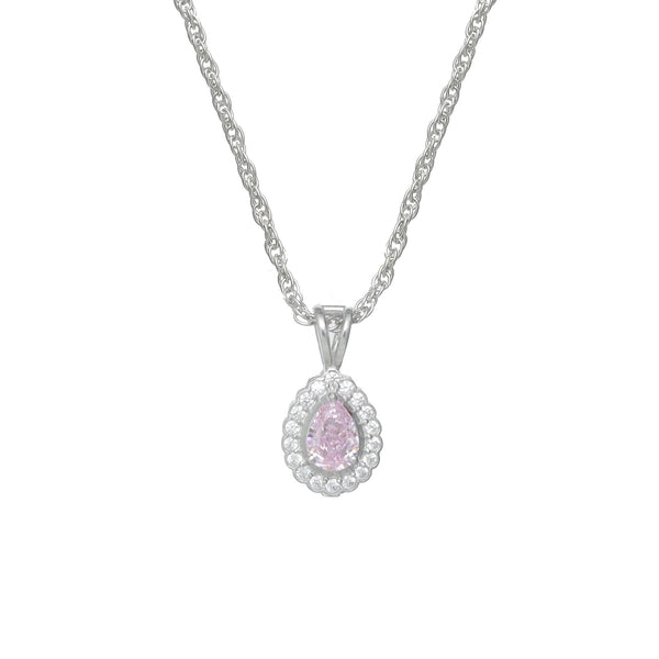 925 Silver Rose Teardrop Pendant