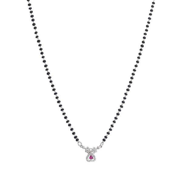 925 Silver Ruby Heart Mangalsutra