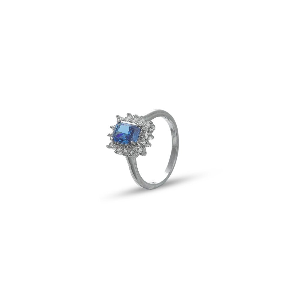 925 Silver Sapphire Glow Ring - 925 sterling silver ring by Tassya Silver