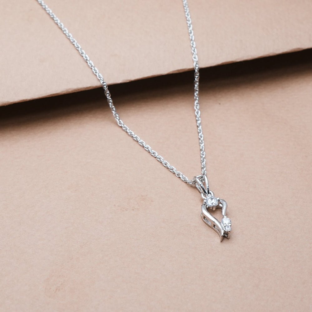 925 Silver Serene Embrace Pendant - 925 sterling silver pendant by Tassya Silver