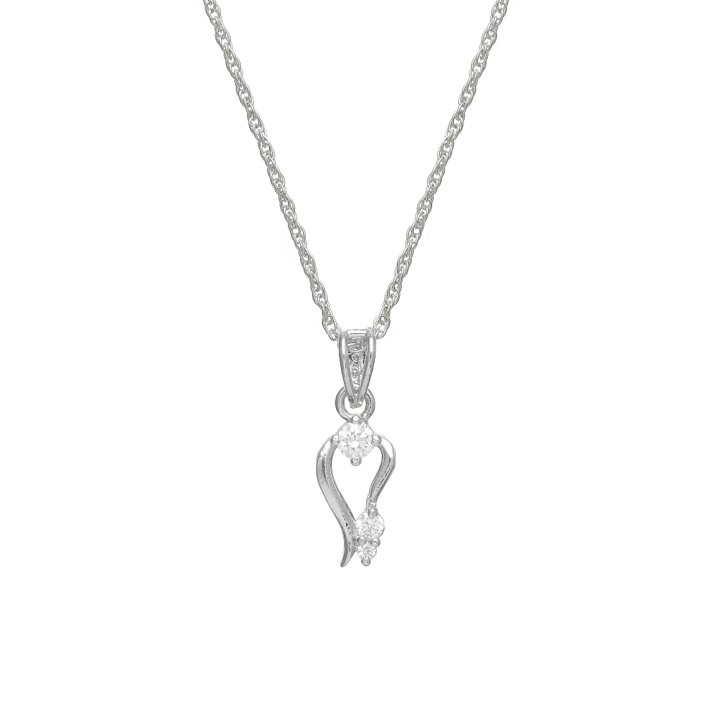 925 Silver Serene Embrace Pendant - 925 sterling silver pendant by Tassya Silver