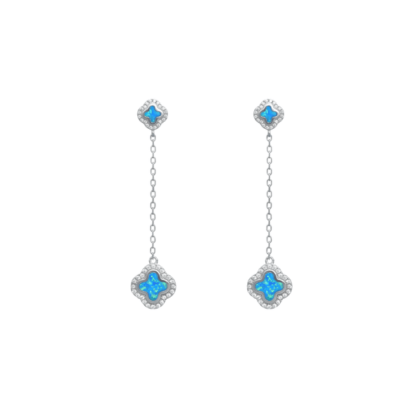 925 Silver Sky Opal Drop Earrings