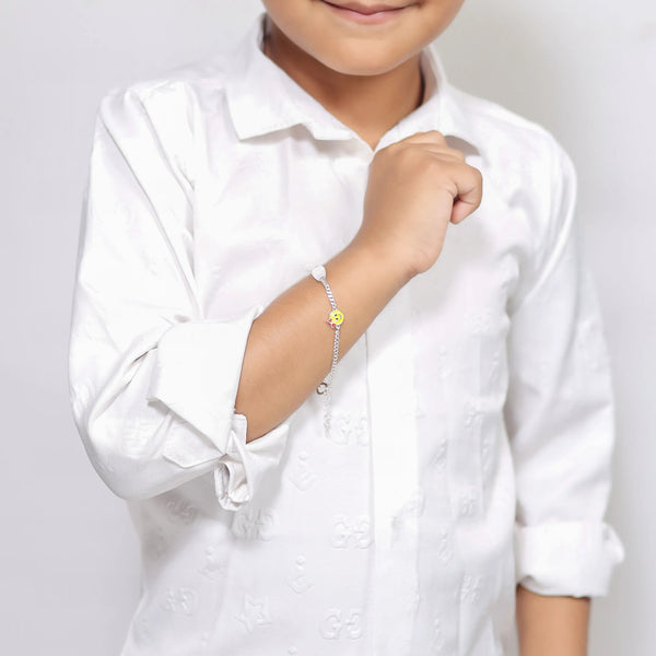 925 Silver Smiley Name Bracelet