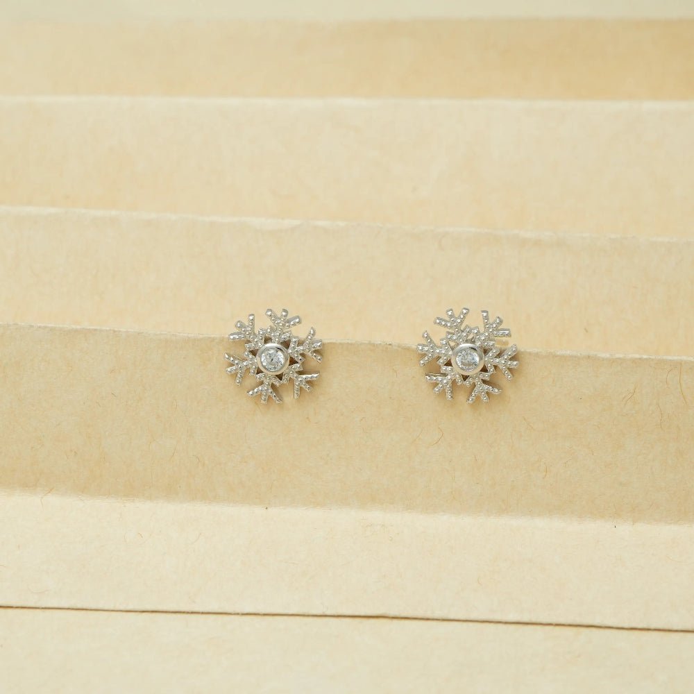 925 Silver Snowfall Sparkle Earring - 925 sterling silver earrings by Tassya Silver