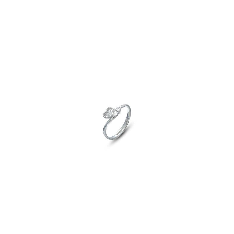 925 Silver Solitaire Heart Ring - 925 sterling silver ring by Tassya Silver