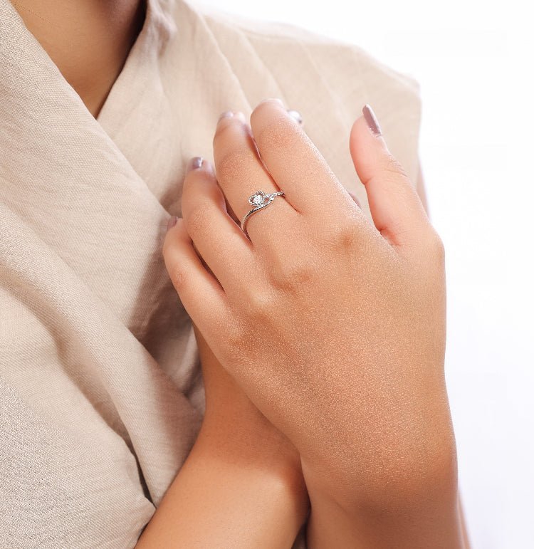 925 Silver Solitaire Heart Ring - 925 sterling silver ring by Tassya Silver