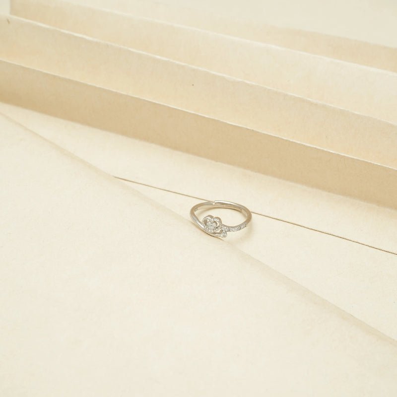925 Silver Solitaire Heart Ring - 925 sterling silver ring by Tassya Silver