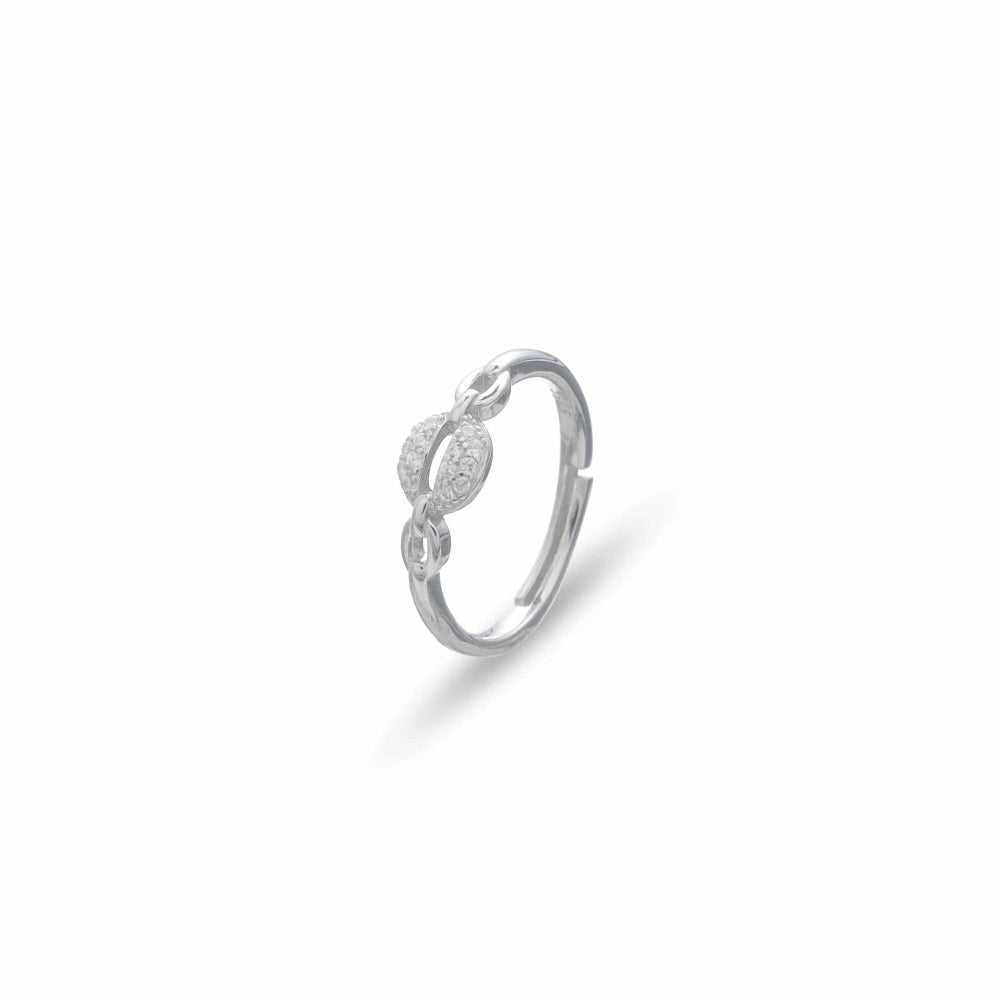 925 Silver Spark Link Ring - 925 sterling silver ring by Tassya Silver