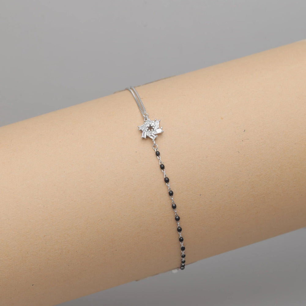 925 Silver Spark Mangalsutra Bracelet - 925 sterling silver mangalsutra by Tassya Silver