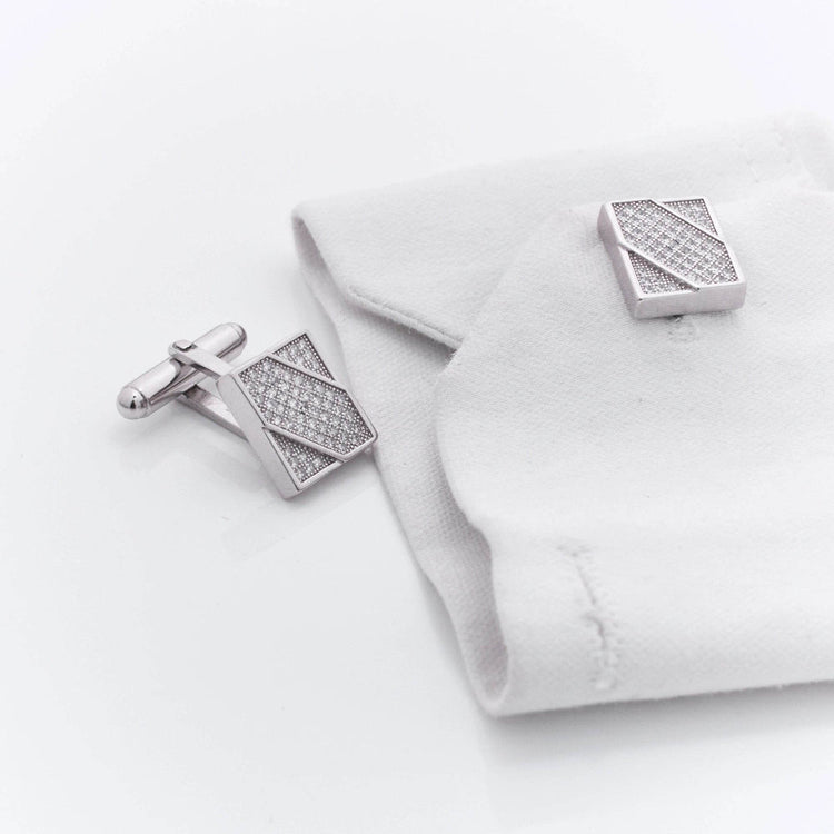 925 Silver Sparkle Cufflinks - 925 sterling silver jewellery by Tassya Silver