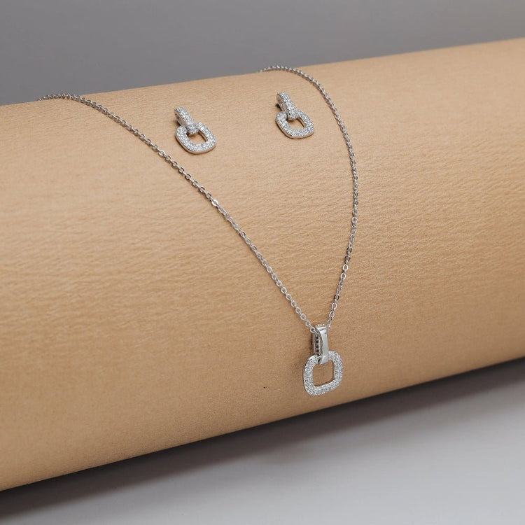 925 Silver Sparkle Cushion Pendant - 925 sterling silver pendant by Tassya Silver
