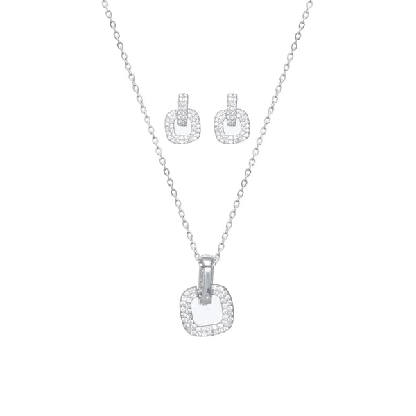 925 Silver Sparkle Cushion Pendant