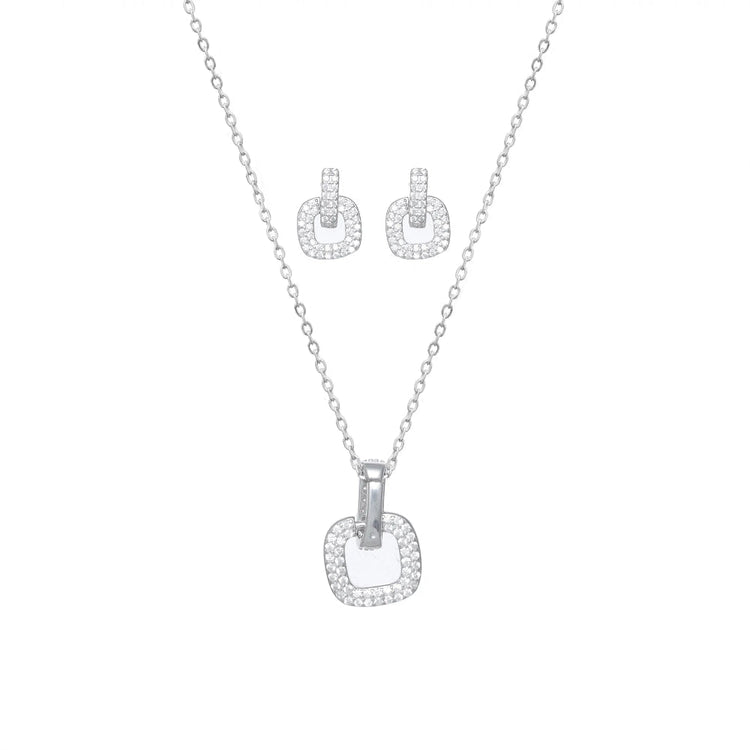 925 Silver Sparkle Cushion Pendant - 925 sterling silver pendant by Tassya Silver