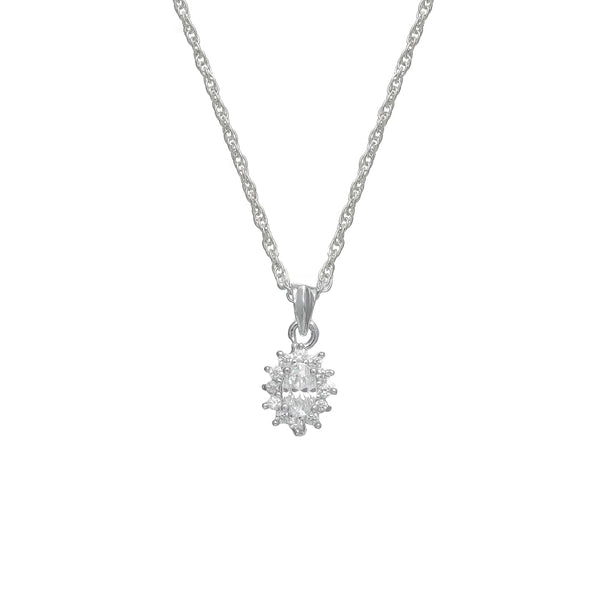 925 Silver Sparkle Halo Pendant