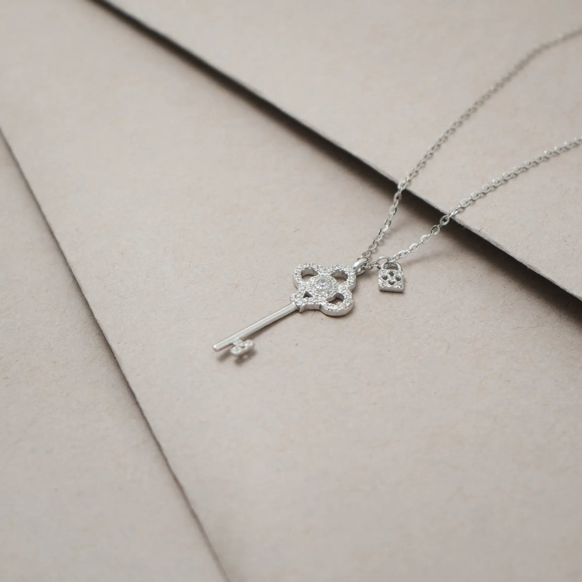 925 Silver Sparkling Key Chain Pendant - 925 sterling silver pendant by Tassya Silver