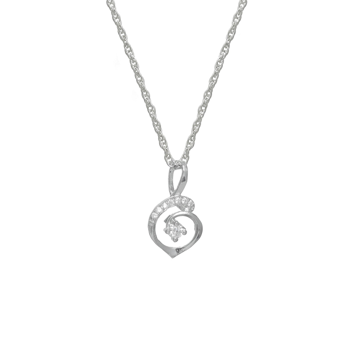 925 Silver Spiral Grace Pendant - 925 sterling silver pendant by Tassya Silver