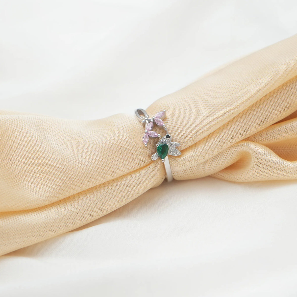 925 Silver Spring Bee - 925 sterling silver ring by Tassya Silver
