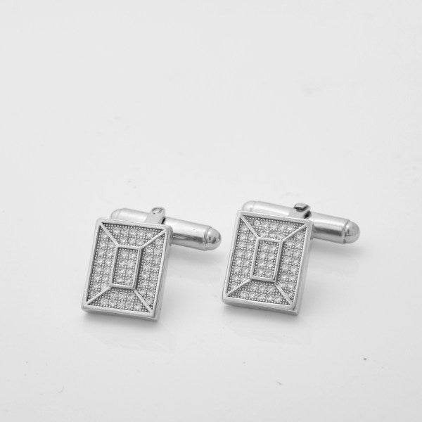 925 Silver Square Elegance Cufflinks - 925 sterling silver jewellery by Tassya Silver