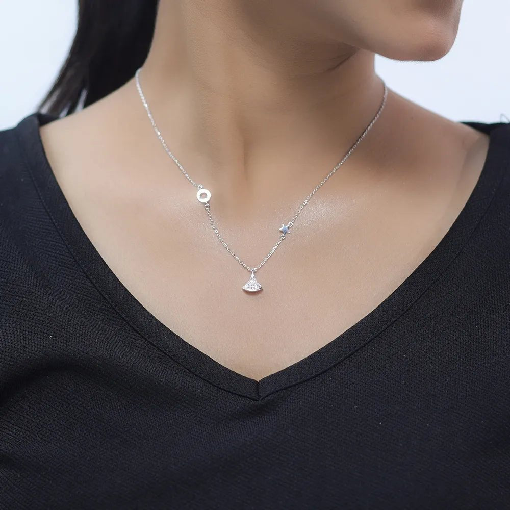 925 Silver Starbound Rocket Chain Pendant - 925 sterling silver pendant by Tassya Silver