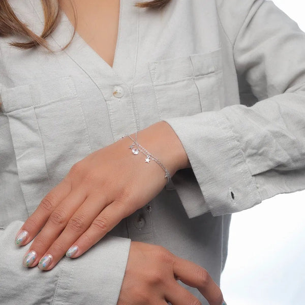 925 Silver Starlit Charm Bracelet