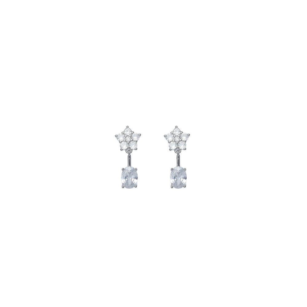 925 Silver Starlit Spark Earrings - 925 sterling silver earrings by Tassya Silver