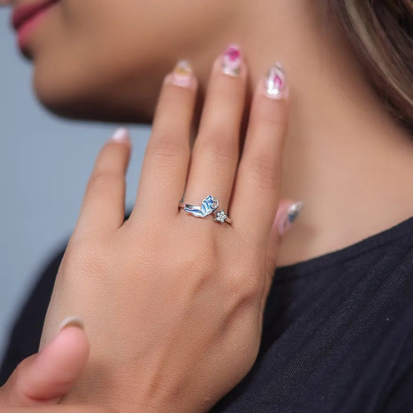 925 Silver Starry Mermaid Minimal Ring