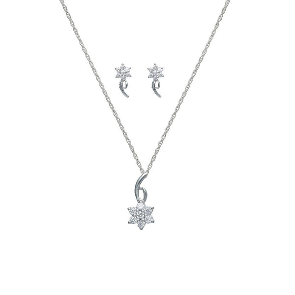 925 Silver Starshine Pendant & Studs Set
