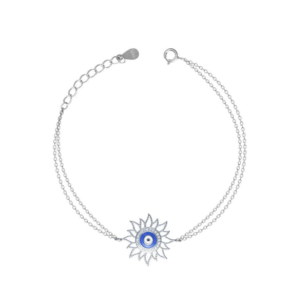 925 Silver Sunbeam Evil Eye Bracelet