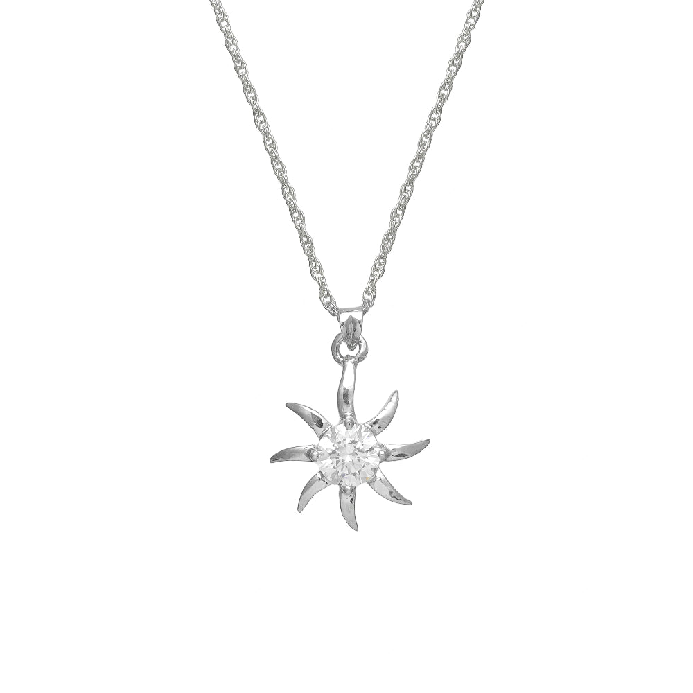 925 Silver Sunbeam Spark Pendant - 925 sterling silver pendant by Tassya Silver