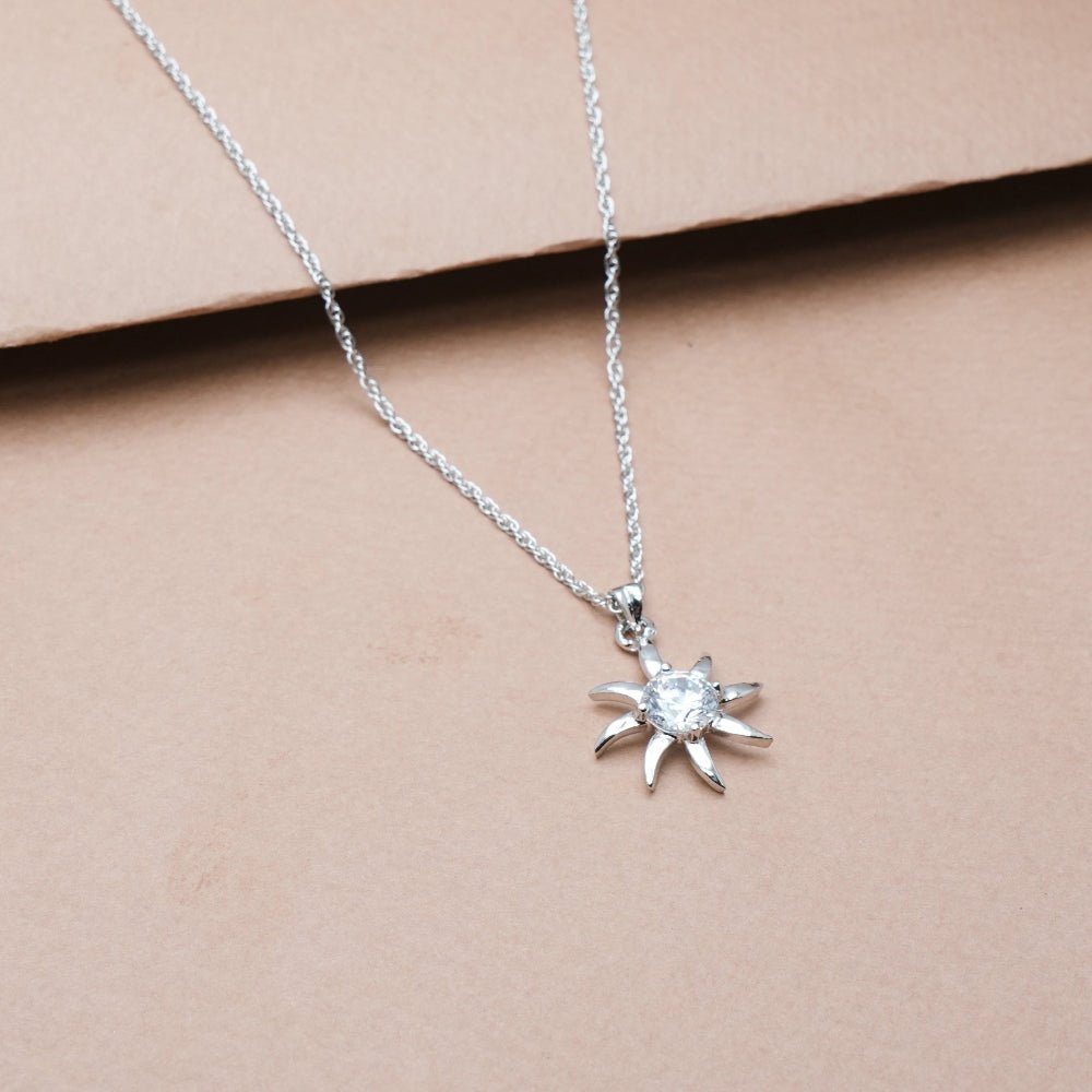 925 Silver Sunbeam Spark Pendant - 925 sterling silver pendant by Tassya Silver
