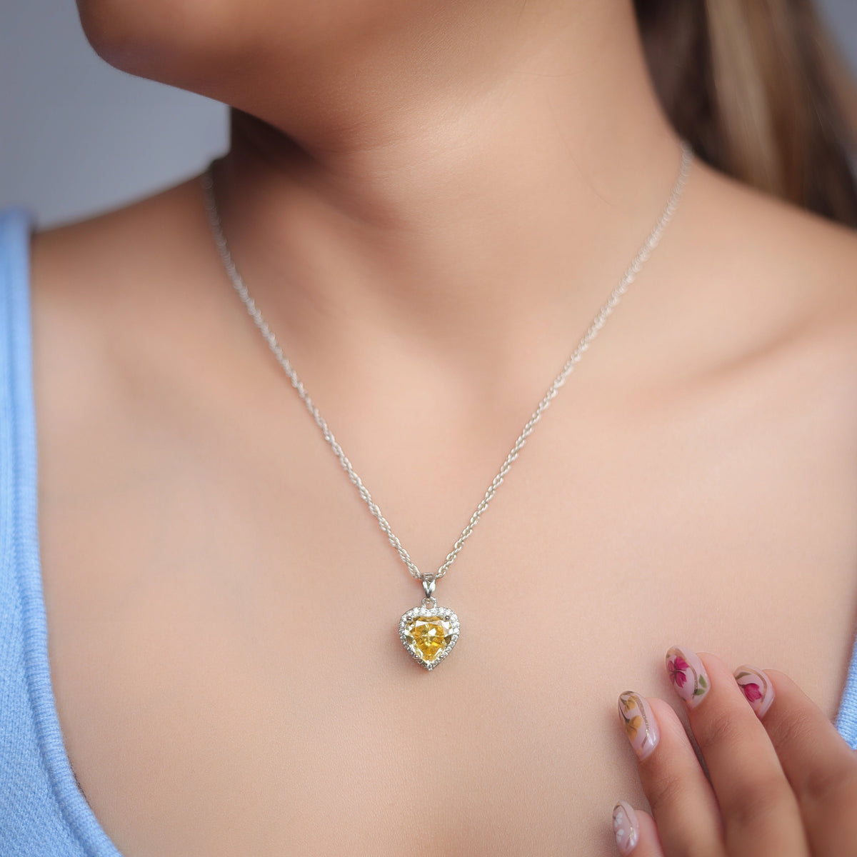 925 Silver Sunshine Heart Pendant - 925 sterling silver pendant by Tassya Silver